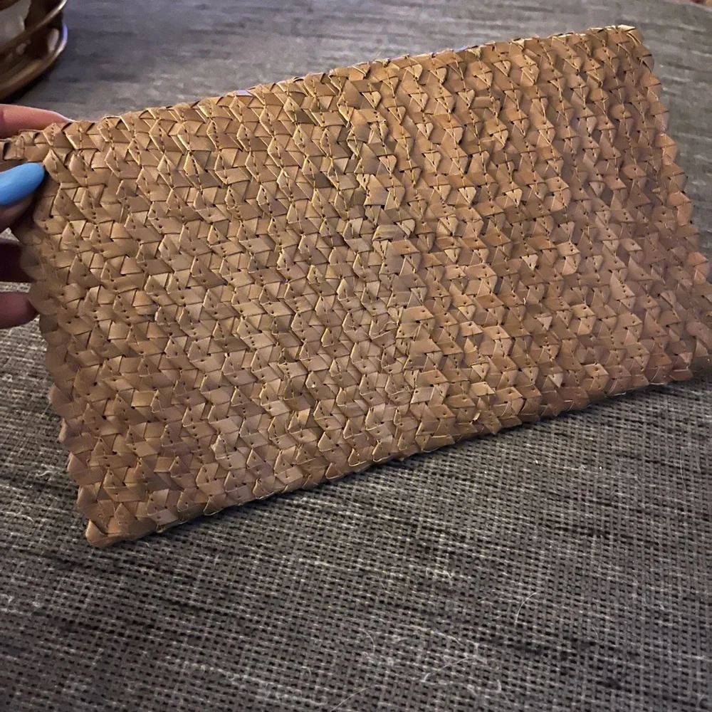 ✨ENVELOPE STRAW PURSE✨✨CARAMEL - Picture 7 of 11